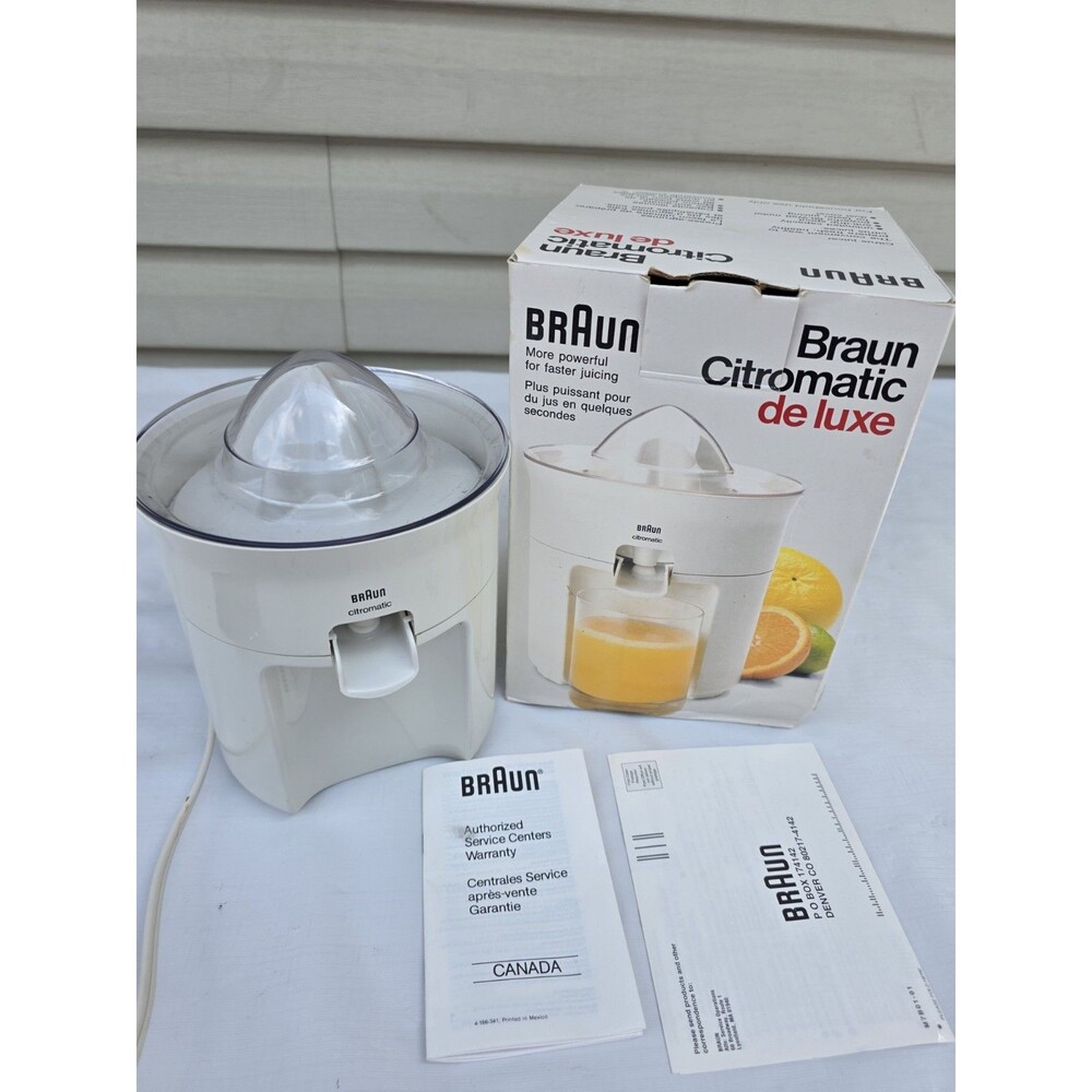 Braun Citromatic Deluxe MPZ22 Electric Citrus Juicer Dieter Rams w/ Box